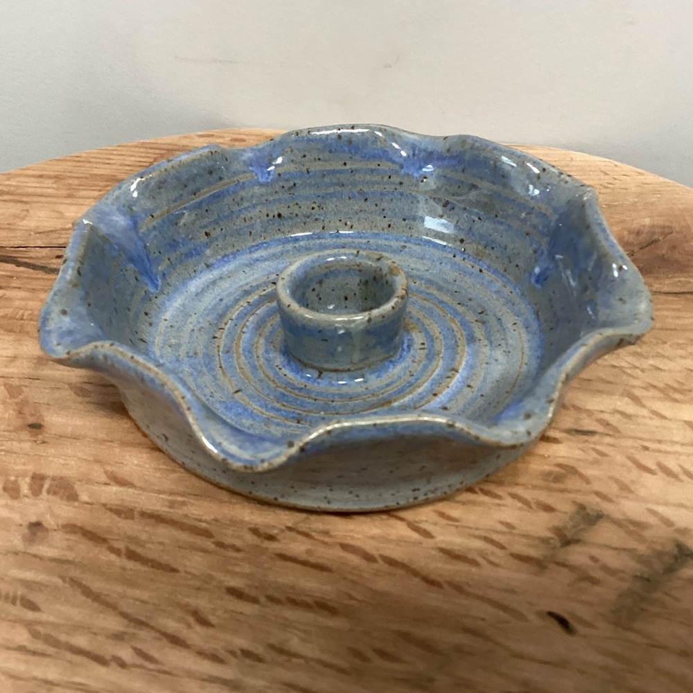 Beautiful Oerth Stoneware Candle Holder - Trinket Tray / Table Top Decor - Bonus